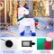 Costway 6FT Tall Christmas Magic Unicorn, Inflatable Unicorn Decoration with Rainbow Tails & Christmas Wreath